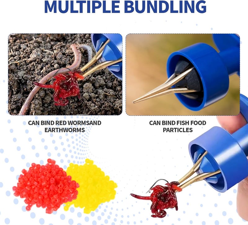 YMPEKA 2X Pellet Bander Tool Set, 500pcs Skin Tag Rubber Band for Fishing Terminal Tackle，Bander Tool Micro Bait Bands Banding Match Coarse Fishing Terminal Tackle Set - Image 4
